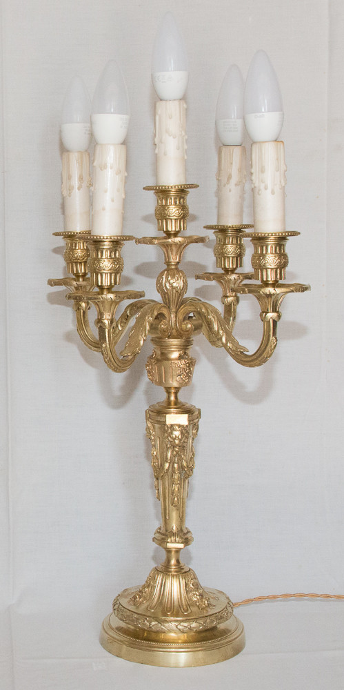 Pair Of Gilt Bronze Candlesticks Napoleon III Period