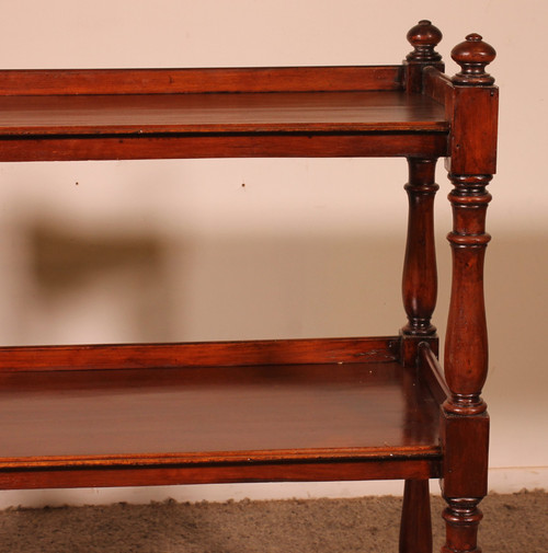 19th Century Solid Mahogany Three Tier Buffet