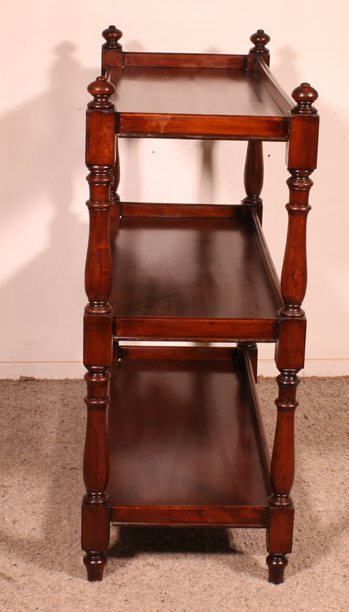 19th Century Solid Mahogany Three Tier Buffet