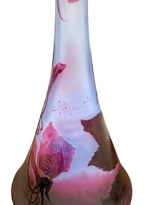 D'argental Vase Soliflore "Aux Roses"