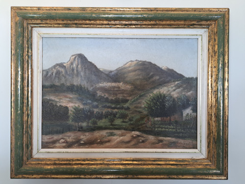 Marie Giraud, Provencal landscape, Oil On Canvas, late 19th century.