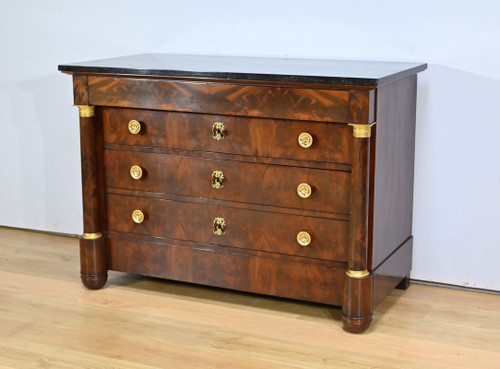 Mahogany chest of drawers, Empire period – Early 19th century