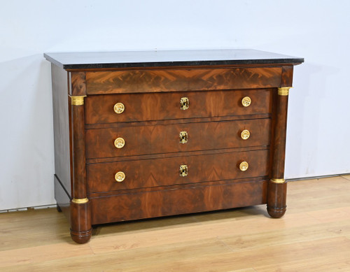 Mahogany chest of drawers, Empire period – Early 19th century