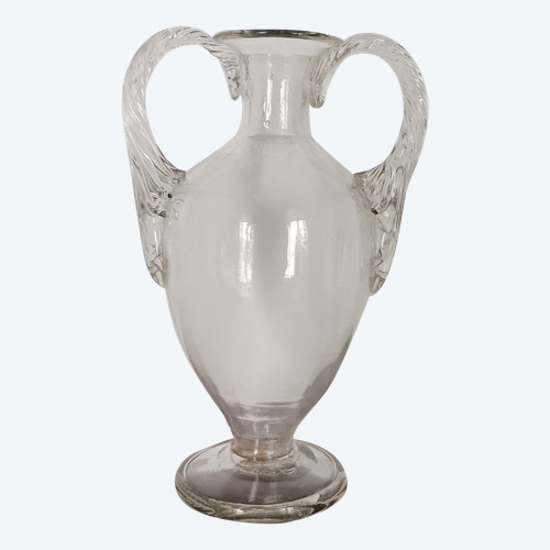 Fin du XVIIIe siècle - grand vase balustre néoclassique en verre soufflé - Louis XVI