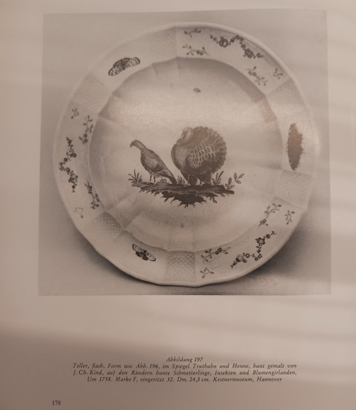 Fürstenberg Manufacture - table plate - ornithological decor - porcelain