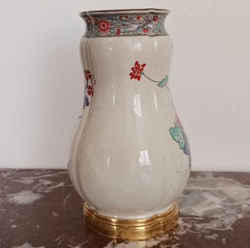 Samson Manufacture – montierte Vase imitiert Chantilly – kakiemon Louis XV Dekor – Steingut