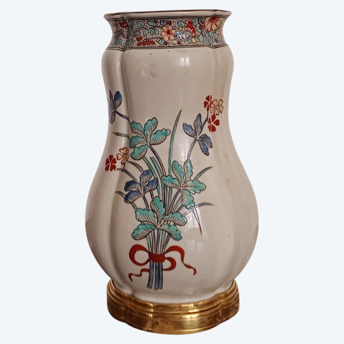 Samson Manufacture – montierte Vase imitiert Chantilly – kakiemon Louis XV Dekor – Steingut