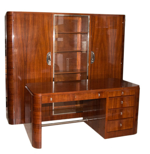 Rosewood Desk Art Deco Period Circa 1930