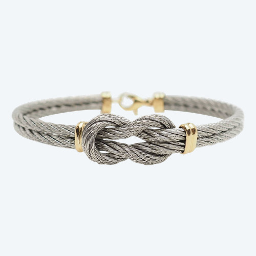 Fred's vintage force 10 bracelet in yellow gold and steel