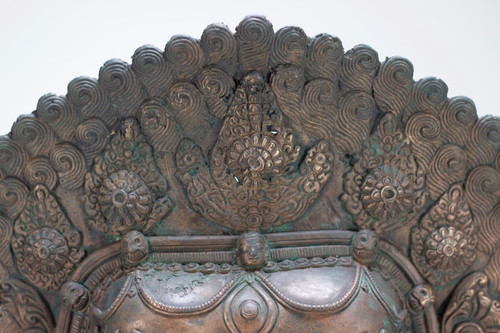 Bhairava mask in bronze.