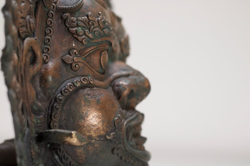 Bhairava mask in bronze.