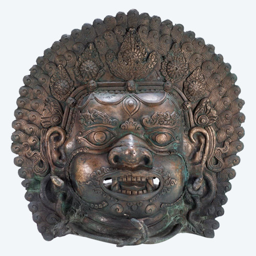 Bhairava mask in bronze.