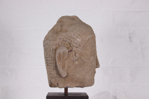 Sandstone Buddha head, Ayutthaya.