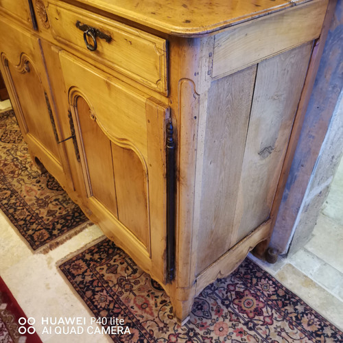 Early 19th century louis XV blond cherry wood sideboard