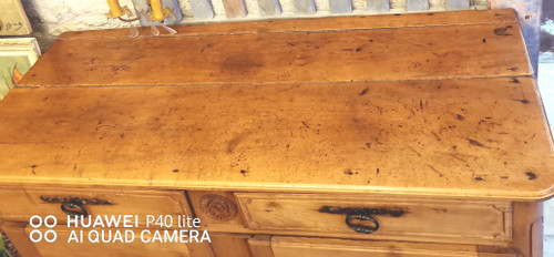 Early 19th century louis XV blond cherry wood sideboard