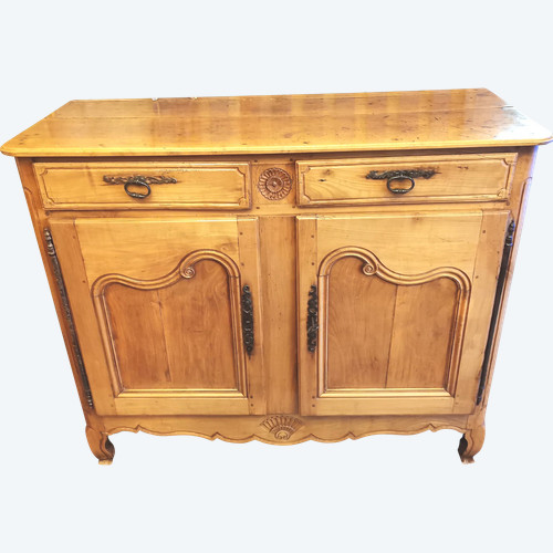 Early 19th century louis XV blond cherry wood sideboard