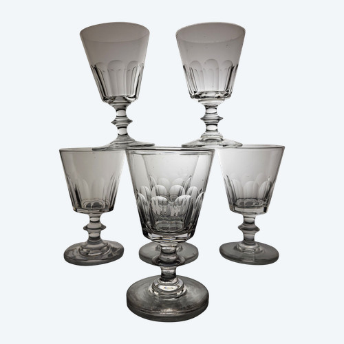 6 Wasser- / Weingläser Baccarat - Saint Louis Modell Caton XIX.