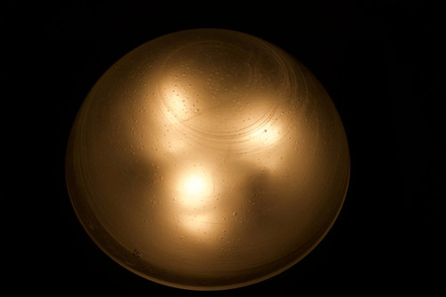 Floor lamp in blown glass.