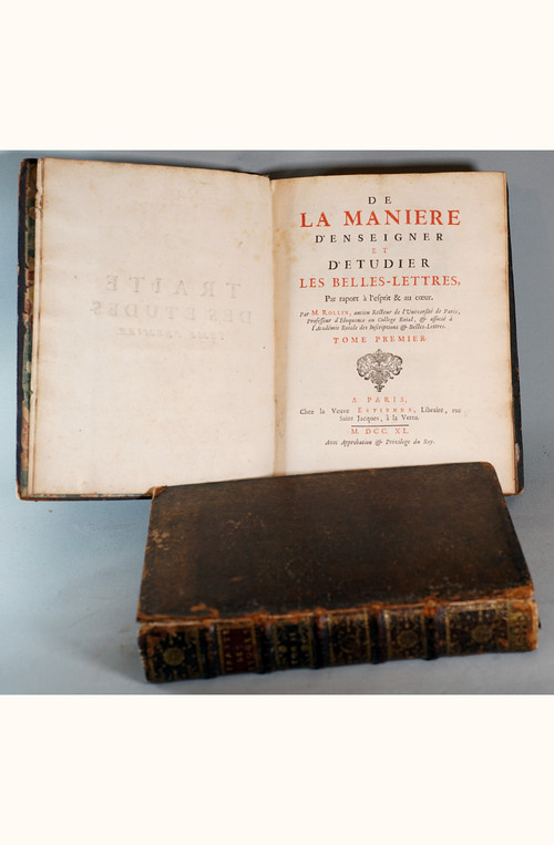 TRAITÉ DES ÉTUDES, 2 volumes, M. ROLLIN, 1740