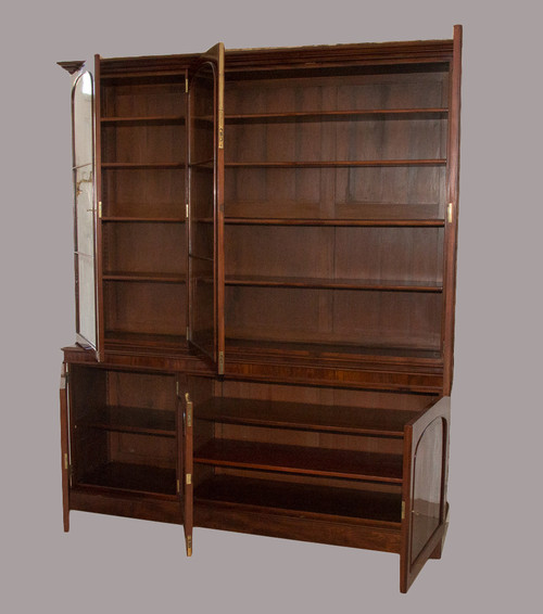  English mahogany bookcase M Willson Early 19th century