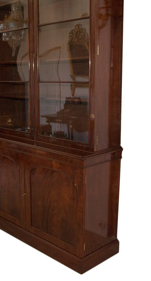  English mahogany bookcase M Willson Early 19th century