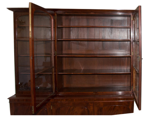  English mahogany bookcase M Willson Early 19th century