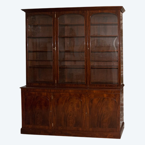  English mahogany bookcase M Willson Early 19th century