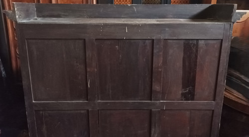 Large Louis XIII solid oak bookcase