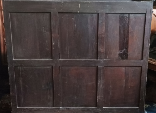 Large Louis XIII solid oak bookcase