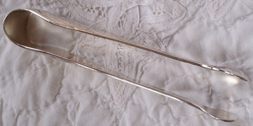 Ice cube tongs in silver-plated metal, Albi model, Christofle silverware