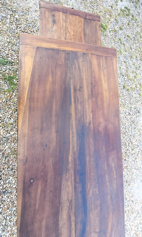 late 19th century solid blond walnut kitchen table