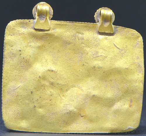 Gandhara Greco-Buddhist Art, 1st to 3rd Century A.D., Repoussé Gold Pendant.