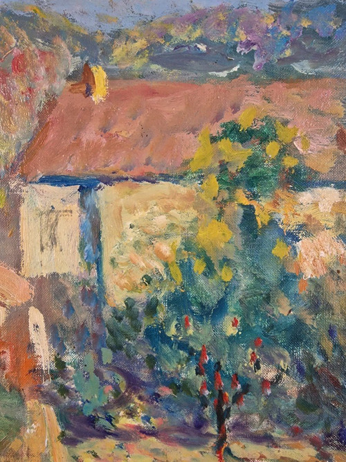 Jacques GAUTHERIN (1929-1997), Signed French original oil/canvas - Garden, House, Impressionism