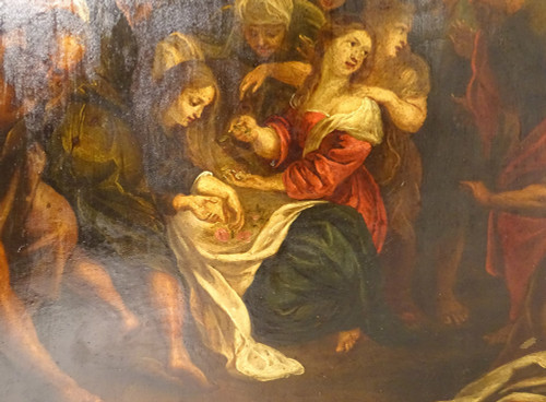 HSC Tableau école Flamande Assomption Vierge Marie Apôtres Anges XVIIème