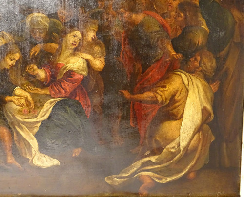 HSC Tableau école Flamande Assomption Vierge Marie Apôtres Anges XVIIème