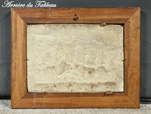 Tableau Bas-Relief en Calcaire Pétrifié, signé CF.Becker – Fin XIXe