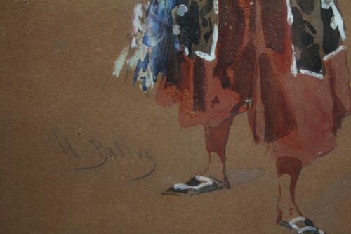 Study of oriental costume' by Hippolyte Ballue (1820-1867)