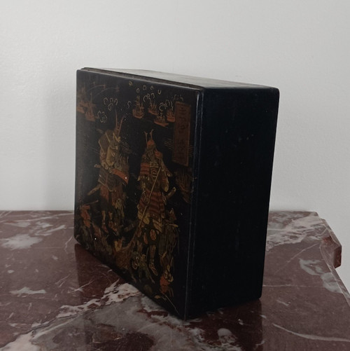 France, Napoleon III period - Japanese box - imitating lacquer