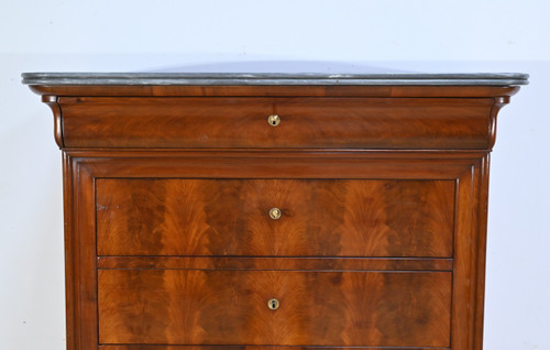 Mahogany burrwood weekly chest, Restoration period - 1st Part 19th century