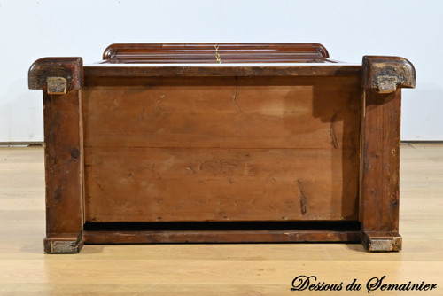 Mahogany burrwood weekly chest, Restoration period - 1st Part 19th century