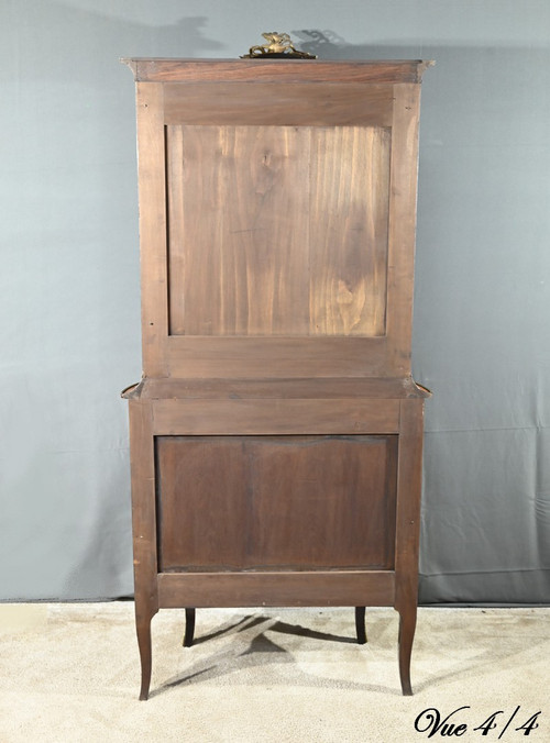 Rosewood display cabinet, Napoleon III period, Louis XV/Louis XVI style - Mid-19th century