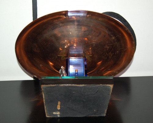 Art Deco Bronze And Murano Tinted Glass Centerpiece