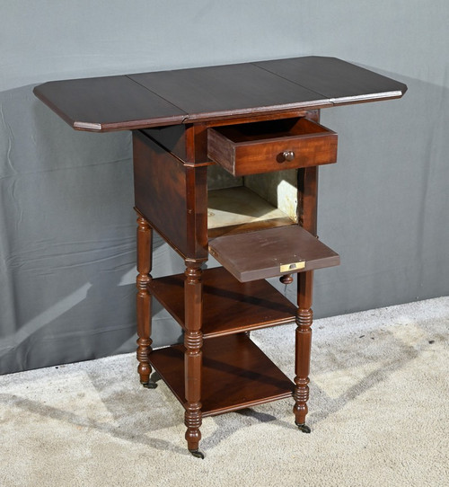 Small Mahogany Table with Shutters, Maison Lemarchand, A. Lemoine - Mid 19th century