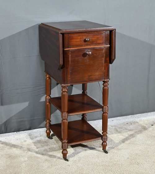 Small Mahogany Table with Shutters, Maison Lemarchand, A. Lemoine - Mid 19th century