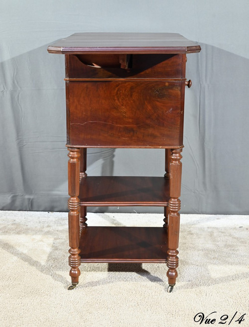 Small Mahogany Table with Shutters, Maison Lemarchand, A. Lemoine - Mid 19th century