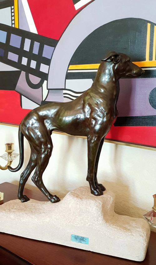 Art Deco Greyhound By Jules Edmond Masson For Max Le Verrier