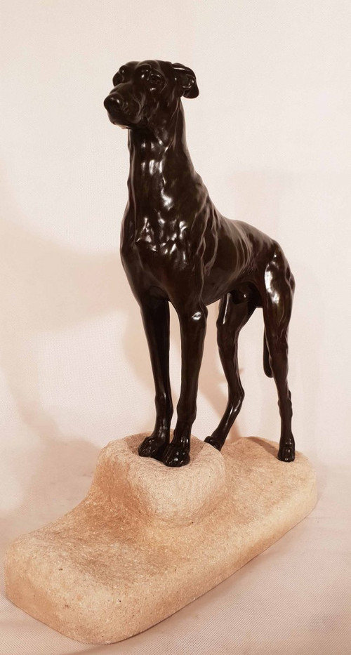 Art Deco Greyhound By Jules Edmond Masson For Max Le Verrier