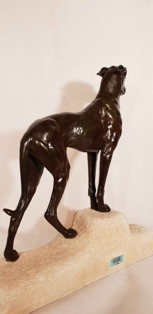 Art Deco Greyhound By Jules Edmond Masson For Max Le Verrier