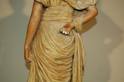 Goldscheider Large Sculpture Woman Dressed in Antique Drape