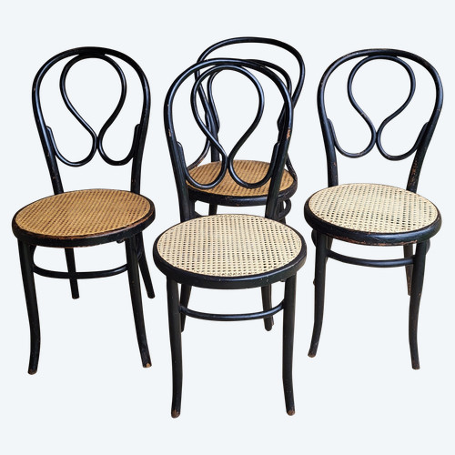 4 Art Nouveau bentwood chairs